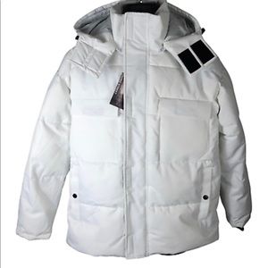 Fashion Power Men's White Hooded Active Coat